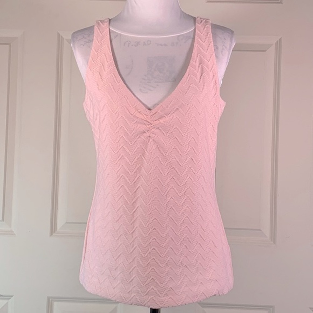 White House Black Market V-Neck Textured Top